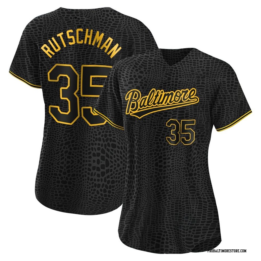 Black Authentic Adley Rutschman Women's Baltimore Orioles Snake Skin City Jersey