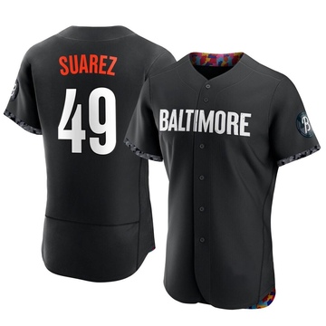 Black Authentic Albert Suarez Men's Baltimore Orioles 2023 City Connect Jersey
