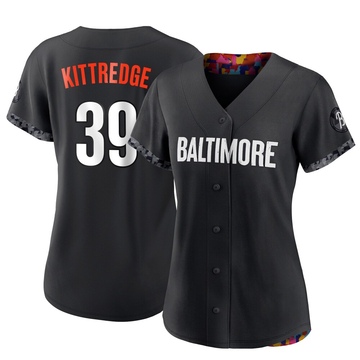Black Authentic Andrew Kittredge Women's Baltimore Orioles 2023 City Connect Jersey