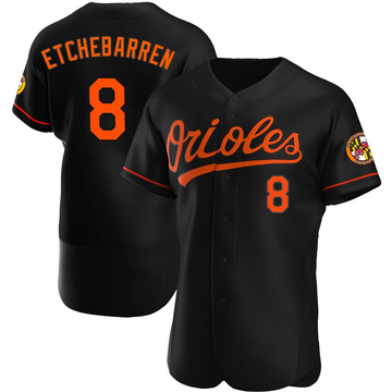 Black Authentic Andy Etchebarren Men's Baltimore Orioles Alternate Jersey