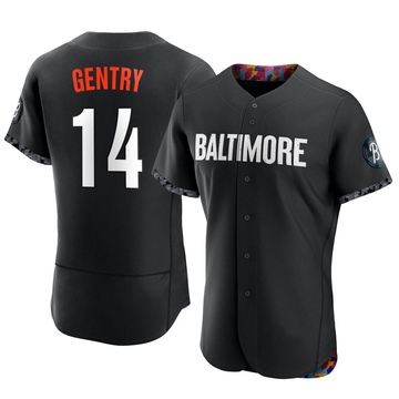 Black Authentic Craig Gentry Men's Baltimore Orioles 2023 City Connect Jersey