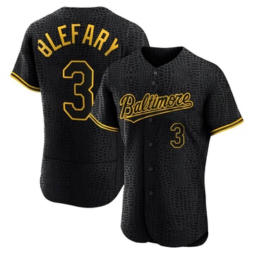 Black Authentic Curt Blefary Men's Baltimore Orioles Snake Skin City Jersey