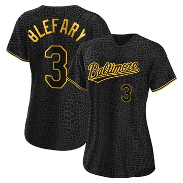 Black Authentic Curt Blefary Women's Baltimore Orioles Snake Skin City Jersey