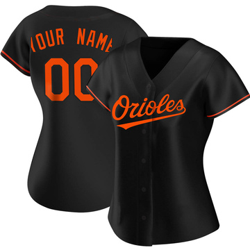 Black Authentic Custom Women's Baltimore Orioles Alternate Jersey
