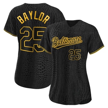 Black Authentic Don Baylor Women's Baltimore Orioles Snake Skin City Jersey