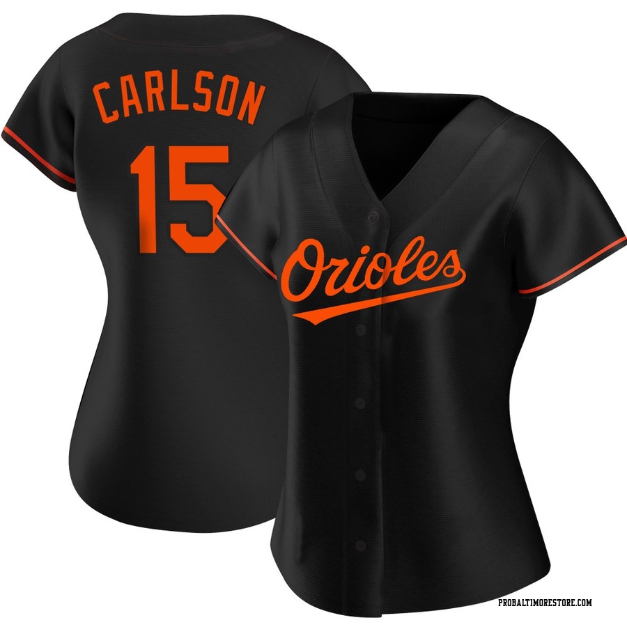 Black Authentic Dylan Carlson Women's Baltimore Orioles Alternate Jersey