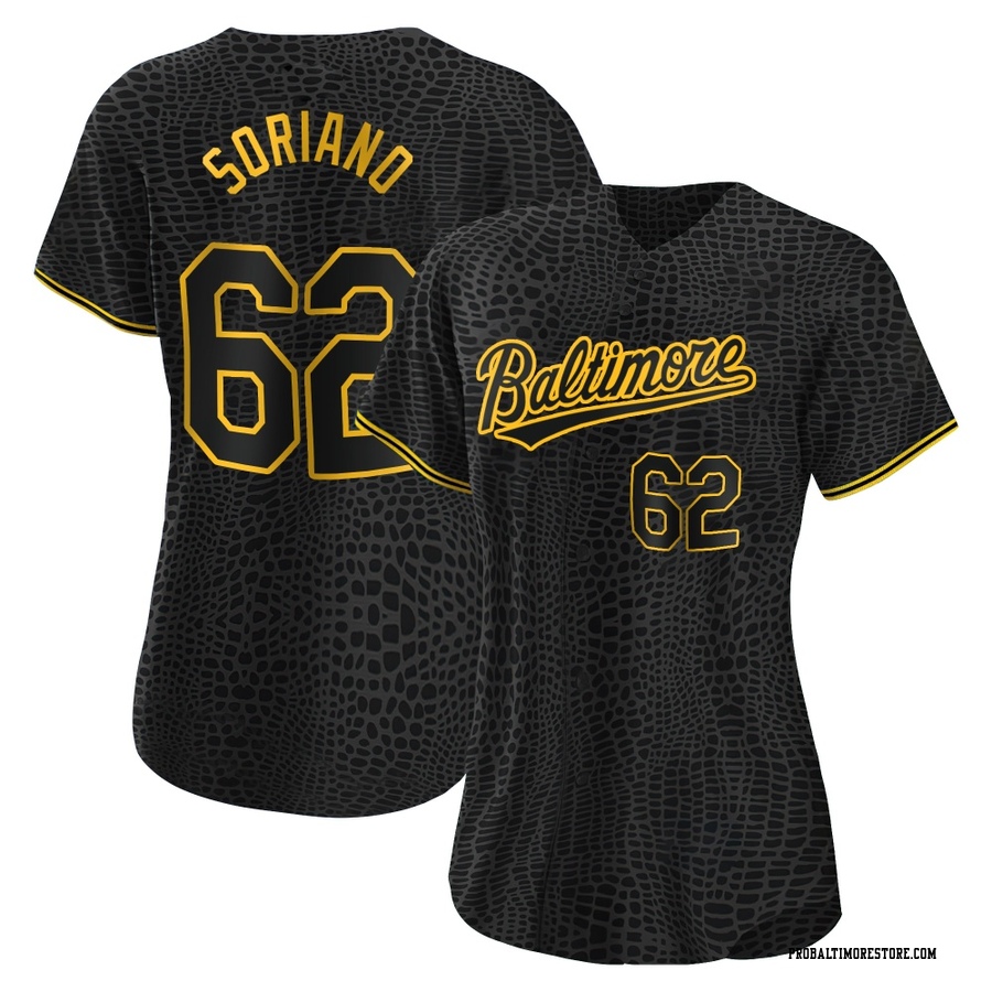 Black Authentic George Soriano Women's Baltimore Orioles Snake Skin City Jersey