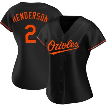 Black Authentic Gunnar Henderson Women's Baltimore Orioles Alternate Jersey