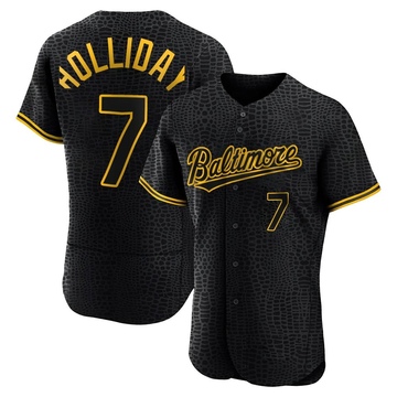 Black Authentic Jackson Holliday Men's Baltimore Orioles Snake Skin City Jersey