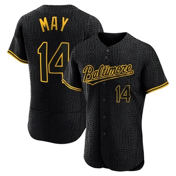 Black Authentic Lee May Men's Baltimore Orioles Snake Skin City Jersey