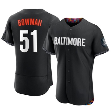 Black Authentic Matt Bowman Men's Baltimore Orioles 2023 City Connect Jersey