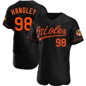 Black Authentic Maverick Handley Men's Baltimore Orioles Alternate Jersey