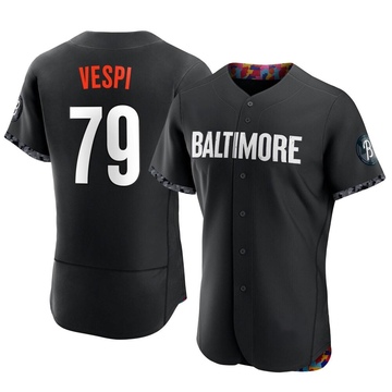 Black Authentic Nick Vespi Men's Baltimore Orioles 2023 City Connect Jersey