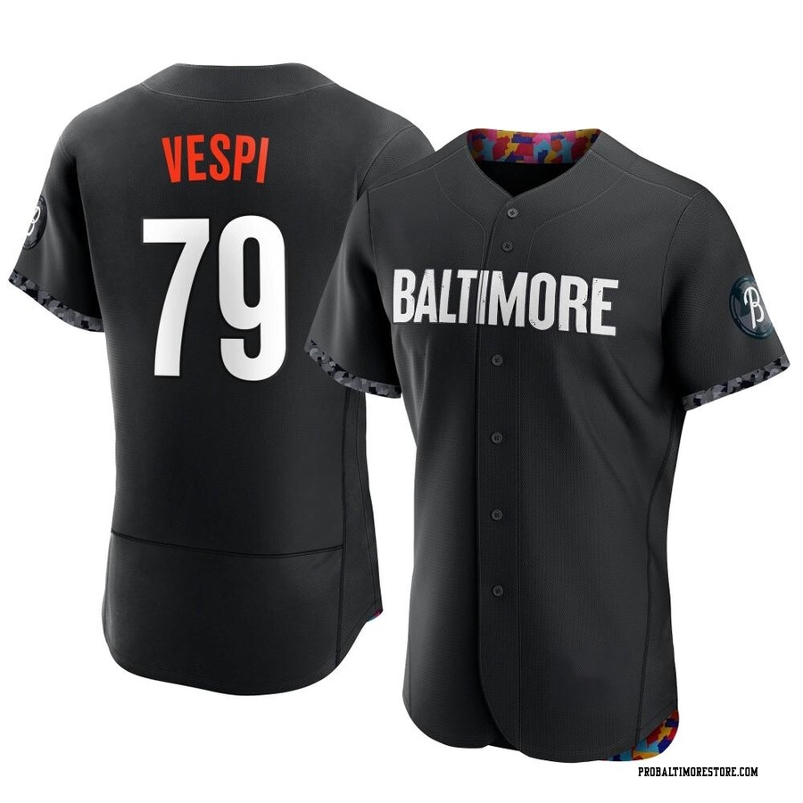Black Authentic Nick Vespi Men's Baltimore Orioles 2023 City Connect Jersey