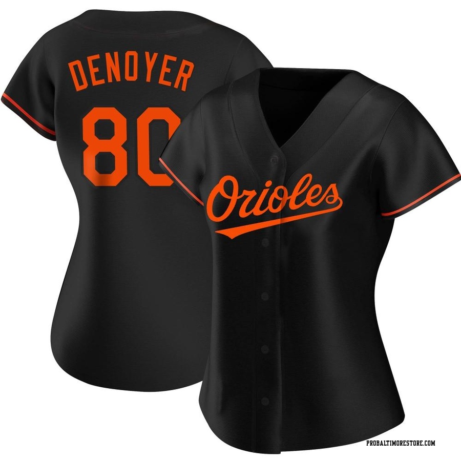 Black Authentic Noah Denoyer Women's Baltimore Orioles Alternate Jersey