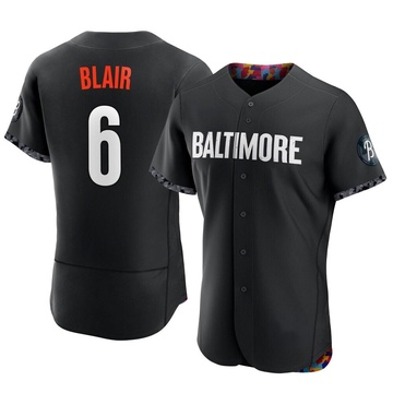 Black Authentic Paul Blair Men's Baltimore Orioles 2023 City Connect Jersey