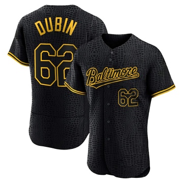 Black Authentic Shawn Dubin Men's Baltimore Orioles Snake Skin City Jersey
