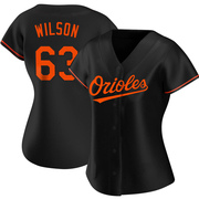 Black Authentic Tyler Wilson Women's Baltimore Orioles Alternate Jersey