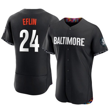Black Authentic Zach Eflin Men's Baltimore Orioles 2023 City Connect Jersey