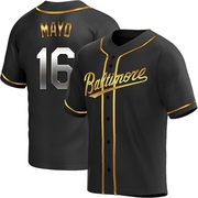 Black Golden Replica Coby Mayo Youth Baltimore Orioles Alternate Jersey