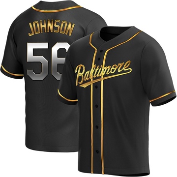 Black Golden Replica Daniel Johnson Youth Baltimore Orioles Alternate Jersey