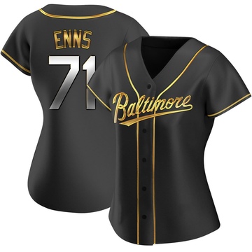 Black Golden Replica Dietrich Enns Women's Baltimore Orioles Alternate Jersey