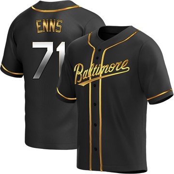 Black Golden Replica Dietrich Enns Youth Baltimore Orioles Alternate Jersey