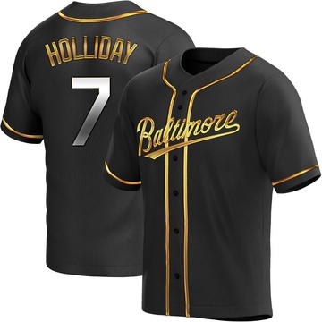 Black Golden Replica Jackson Holliday Men's Baltimore Orioles Alternate Jersey