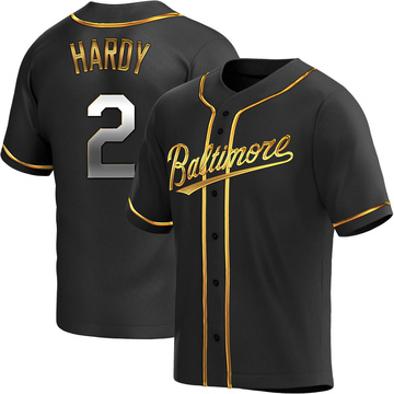 Black Golden Replica J.J. Hardy Men's Baltimore Orioles Alternate Jersey