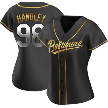 Black Golden Replica Maverick Handley Women's Baltimore Orioles Alternate Jersey