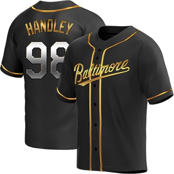 Black Golden Replica Maverick Handley Youth Baltimore Orioles Alternate Jersey