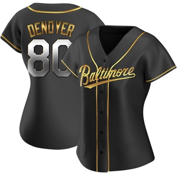 Black Golden Replica Noah Denoyer Women's Baltimore Orioles Alternate Jersey