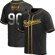 Black Golden Replica Toby Welk Youth Baltimore Orioles Alternate Jersey