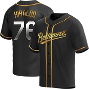 Black Golden Replica Yaramil Hiraldo Men's Baltimore Orioles Alternate Jersey
