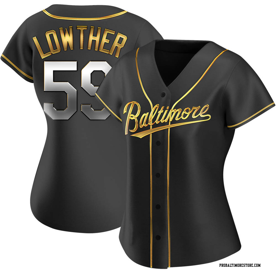 Black Golden Replica Zac Lowther Women's Baltimore Orioles Alternate Jersey
