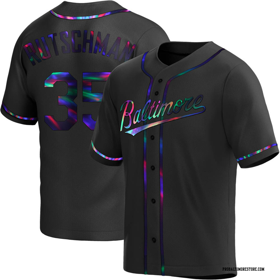 Black Holographic Replica Adley Rutschman Men's Baltimore Orioles Alternate Jersey