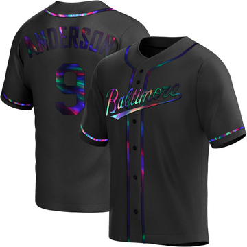 Black Holographic Replica Brady Anderson Youth Baltimore Orioles Alternate Jersey