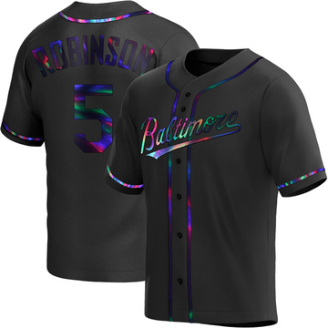 Black Holographic Replica Brooks Robinson Men's Baltimore Orioles Alternate Jersey
