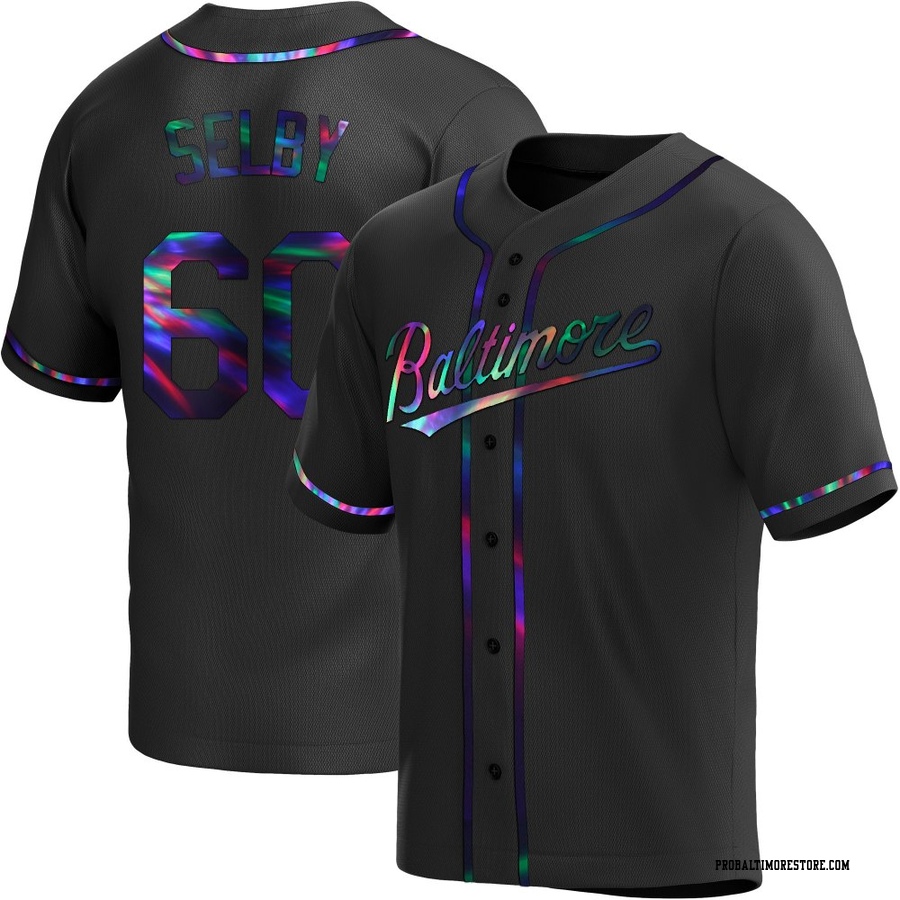 Black Holographic Replica Colin Selby Youth Baltimore Orioles Alternate Jersey