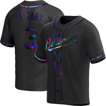 Black Holographic Replica Curt Blefary Youth Baltimore Orioles Alternate Jersey