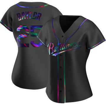 Black Holographic Replica Don Baylor Women's Baltimore Orioles Alternate Jersey