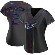 Black Holographic Replica Gunnar Henderson Women's Baltimore Orioles Alternate Jersey
