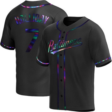 Black Holographic Replica Jackson Holliday Men's Baltimore Orioles Alternate Jersey