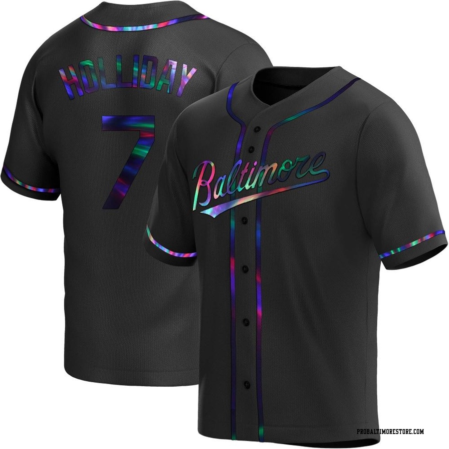 Black Holographic Replica Jackson Holliday Men's Baltimore Orioles Alternate Jersey