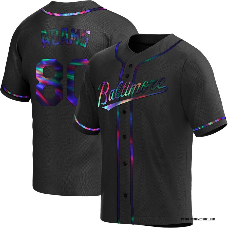 Black Holographic Replica Jordyn Adams Men's Baltimore Orioles Alternate Jersey