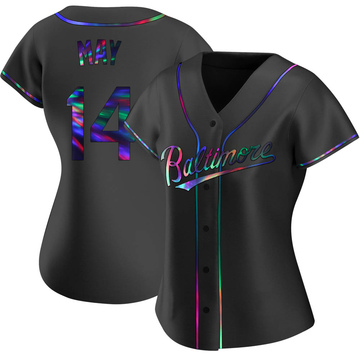 Black Holographic Replica Lee May Women's Baltimore Orioles Alternate Jersey