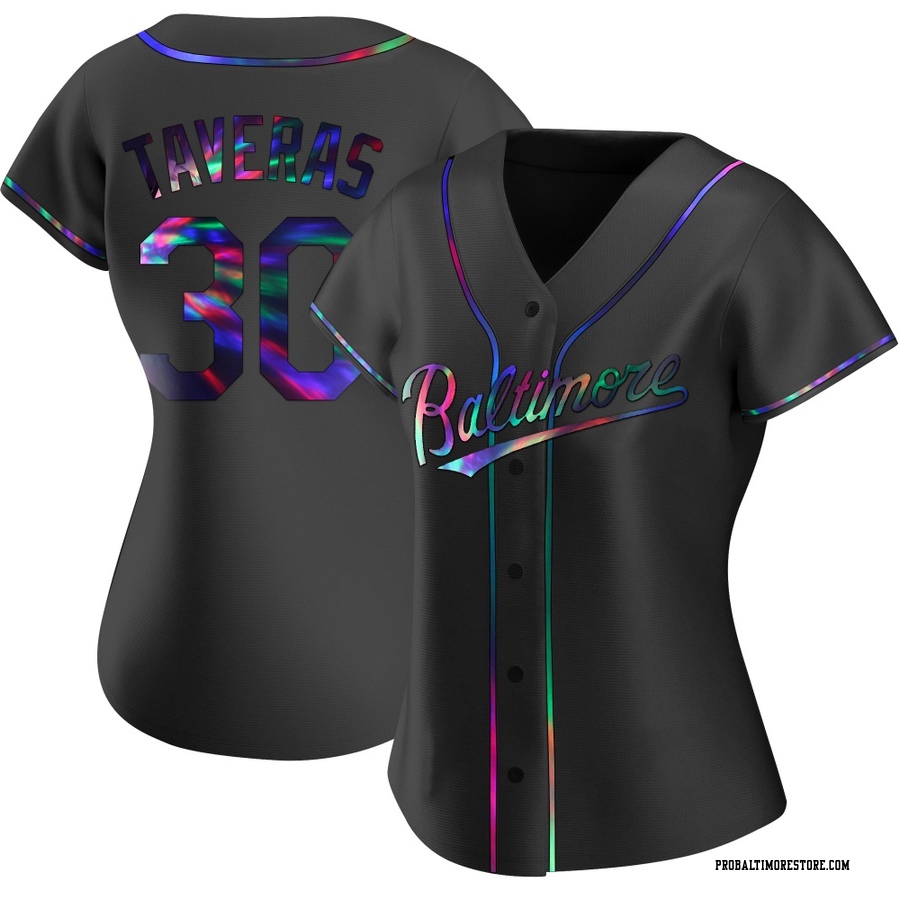 Black Holographic Replica Leody Taveras Women's Baltimore Orioles Alternate Jersey