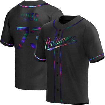 Black Holographic Replica Livan Soto Men's Baltimore Orioles Alternate Jersey