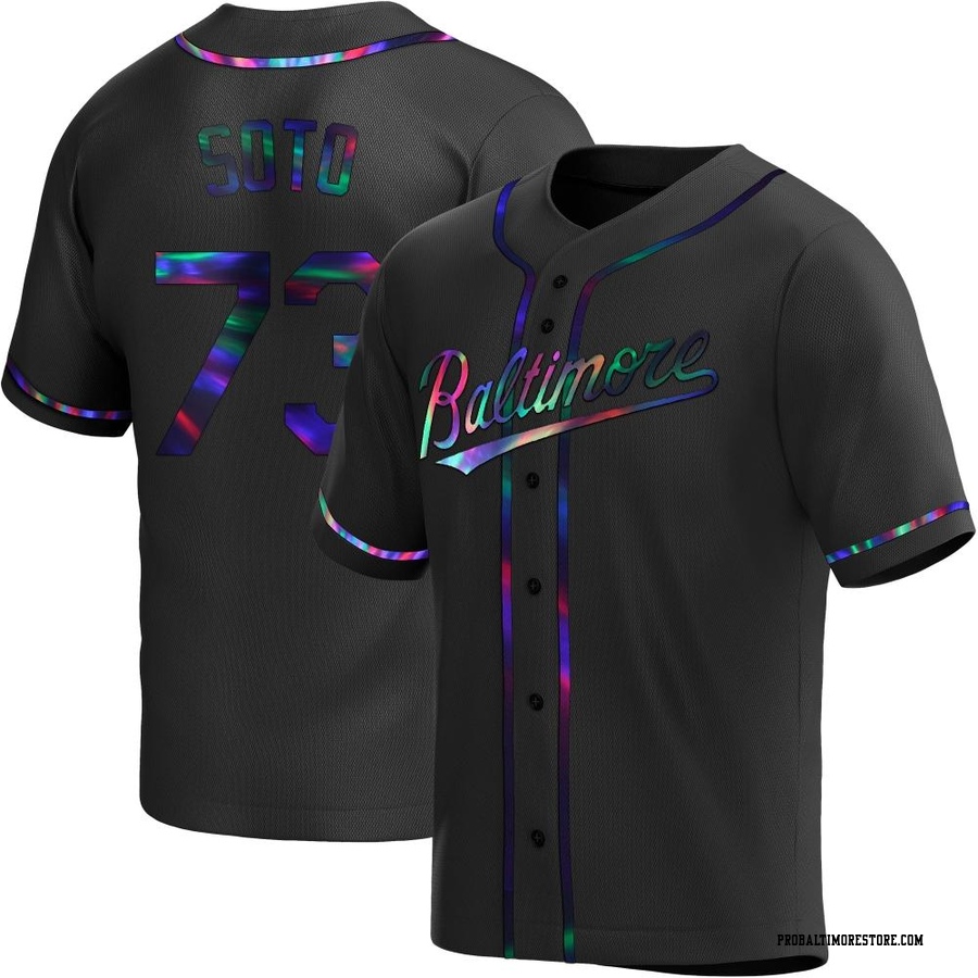 Black Holographic Replica Livan Soto Youth Baltimore Orioles Alternate Jersey