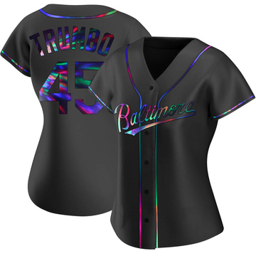 Black Holographic Replica Mark Trumbo Women's Baltimore Orioles Alternate Jersey